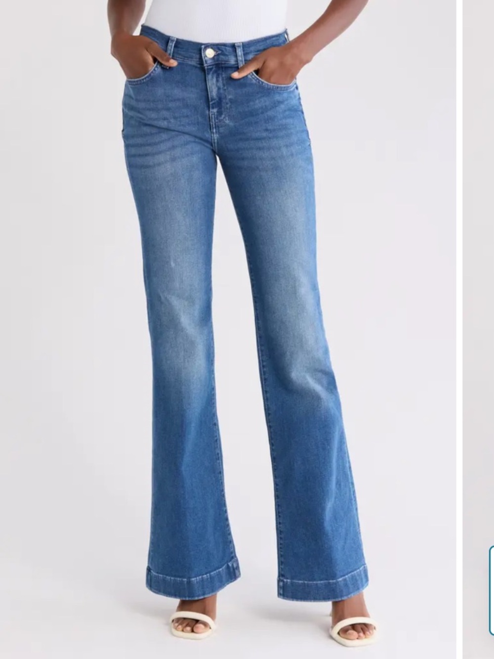 7 For All Mankind Dojo Almost Love Mid-Rise Flare Jeans